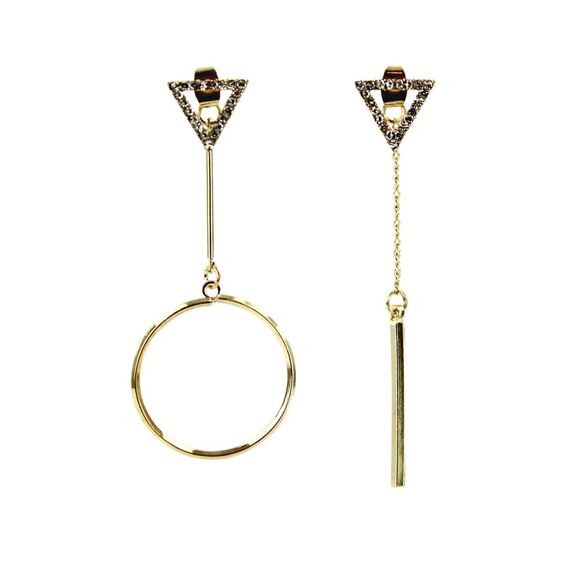 Triangle & Bar Earrings - Picture 4 of 4